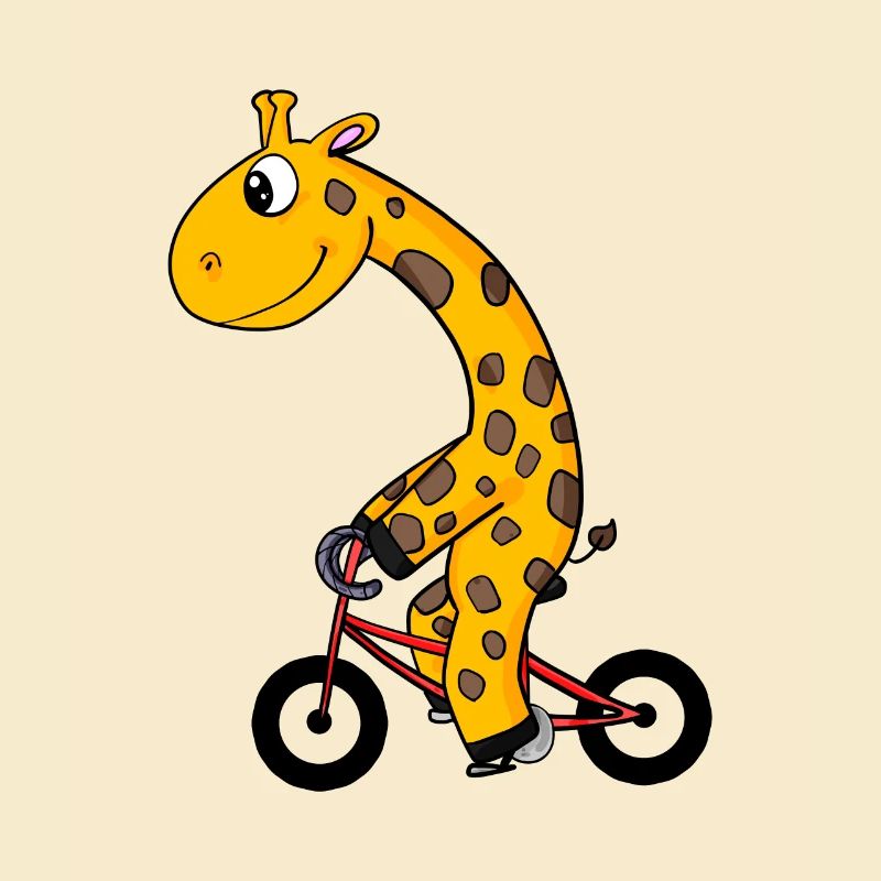 Girafe à vélo