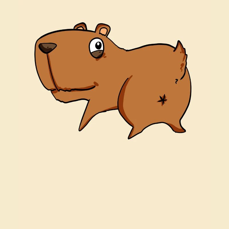 Capybara vu de derrière - Cul de Capybara