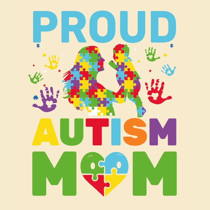Stolze Autismus-Mutter-Bewusstseinsmutter
