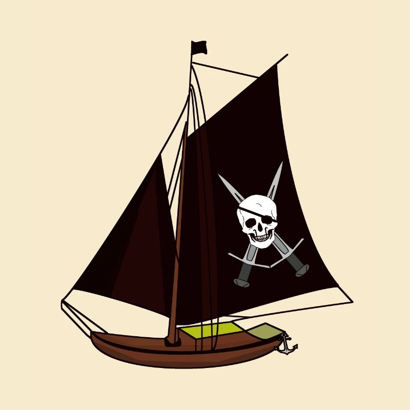 Pirate, Pirate Ship, Buccaneer, Skull, Kid