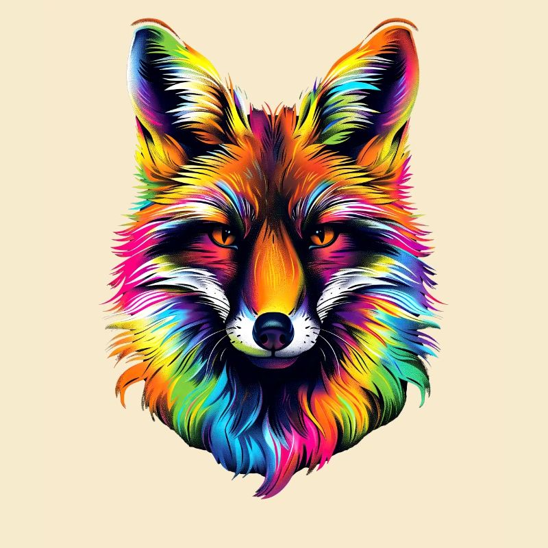 Fox Pop Art Colorful Fox Lover Red Fox Foxes