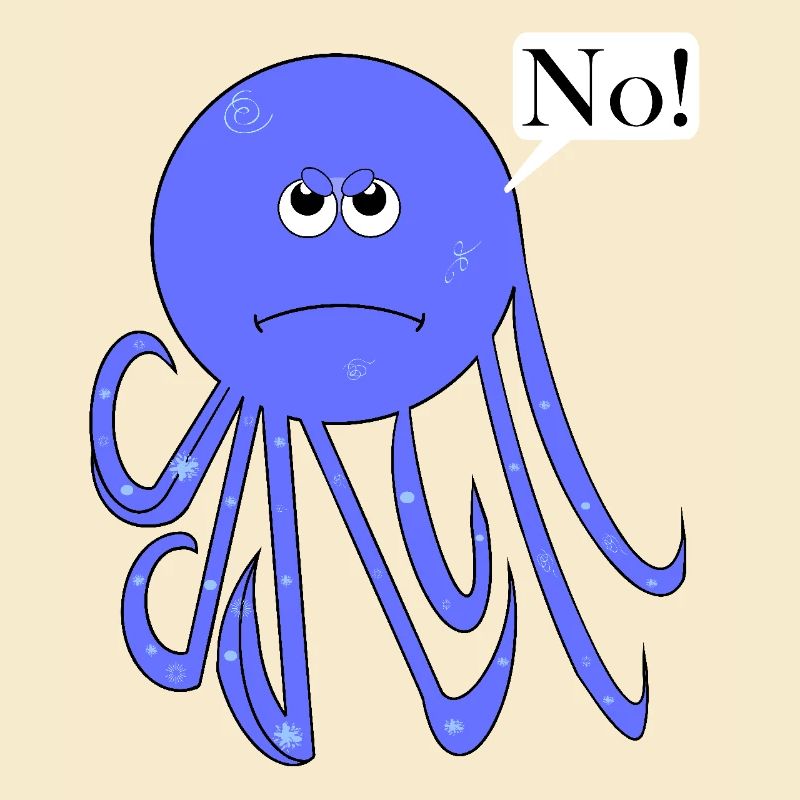 Statement No Tintenfisch, Nein Fun Comic, No