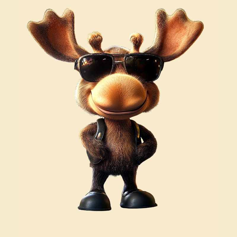 Elch Moose Elchbulle Geweih Hirsch Wilde Elche