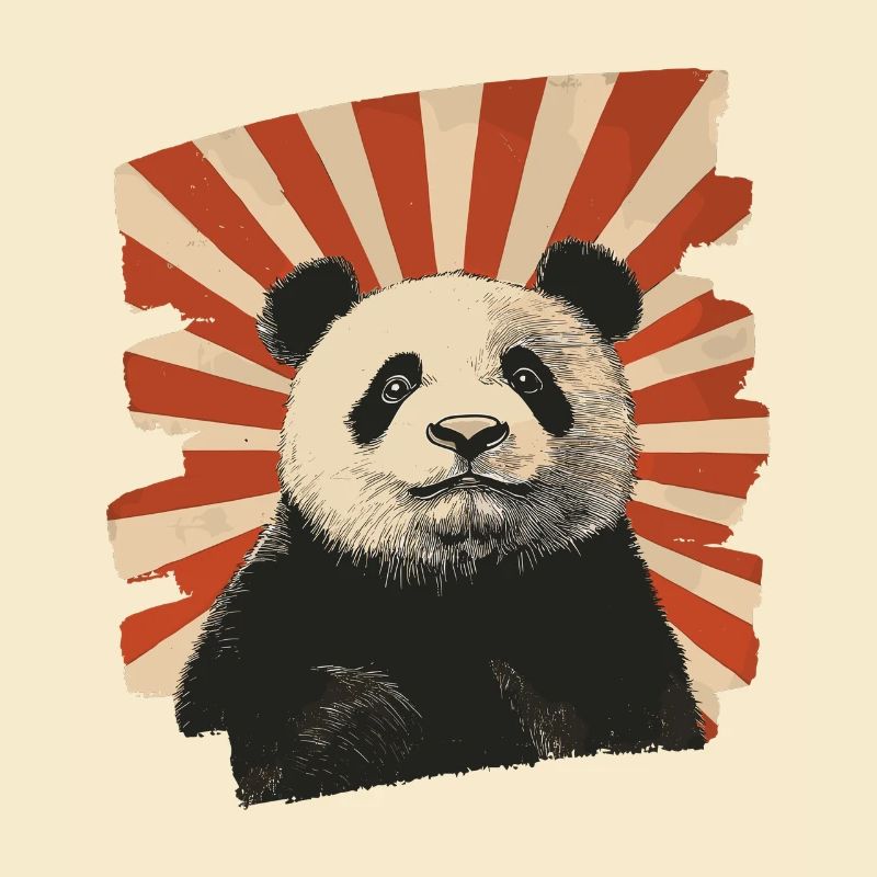 Panda Bear Retro