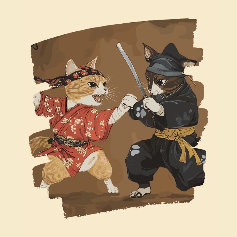 Combat de chats japonais