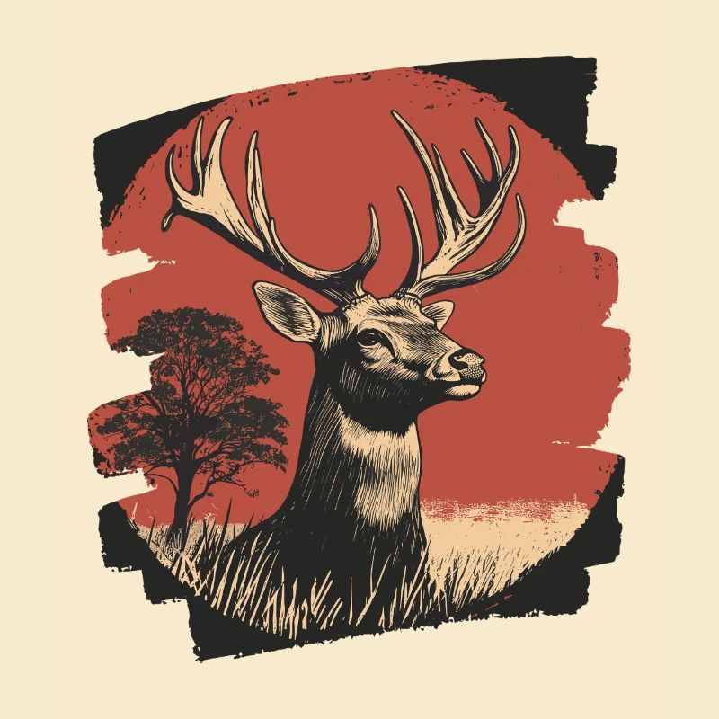 Deer with antlers