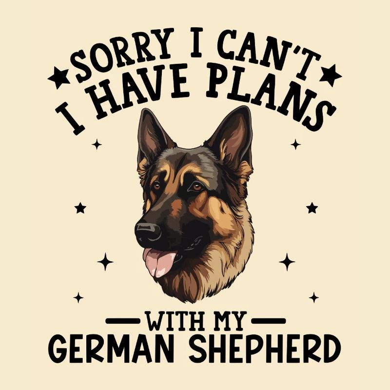 German Shepherd Illustration on Apparel
