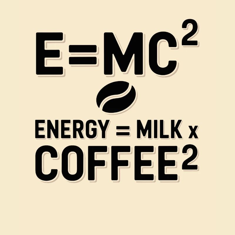 E=MC2 Physik Spruch Koffein Nerd Energie Kaffee