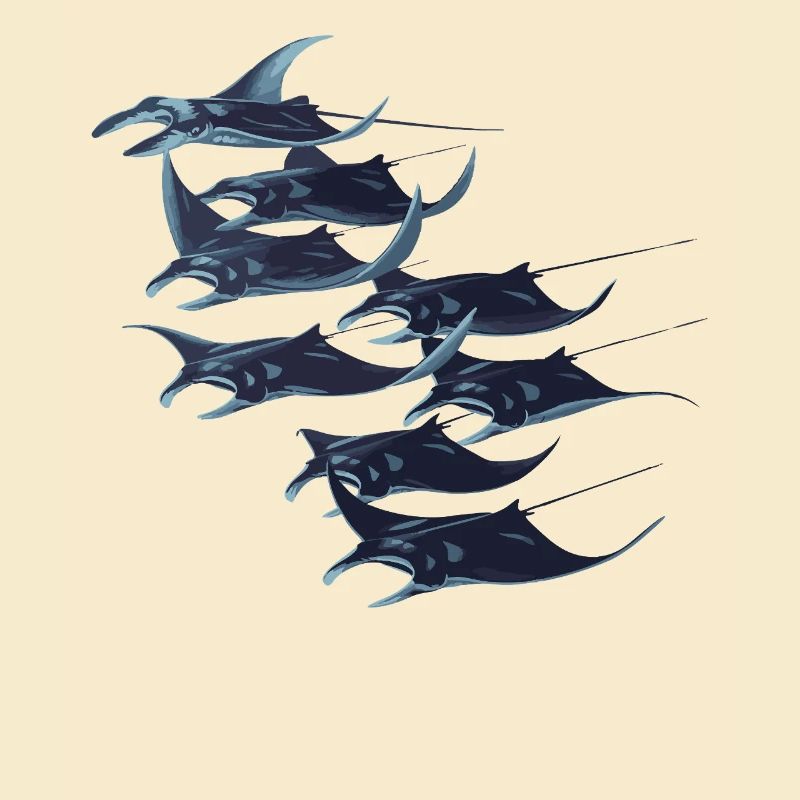 Manta Ray School – Elegant Underwater World