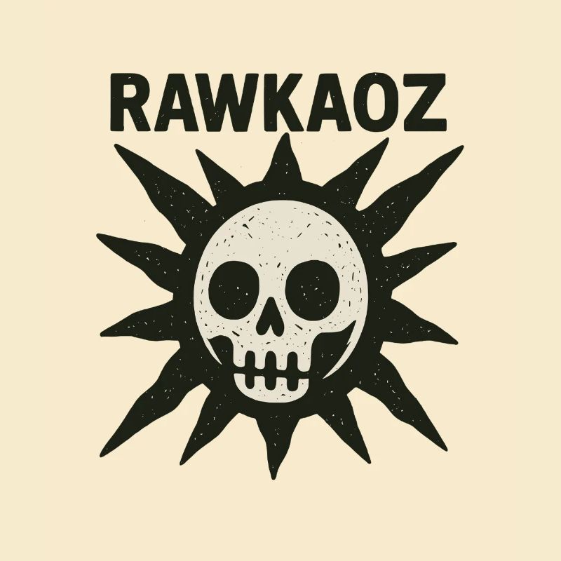 Rawkaoz Crâne Soleil Logo