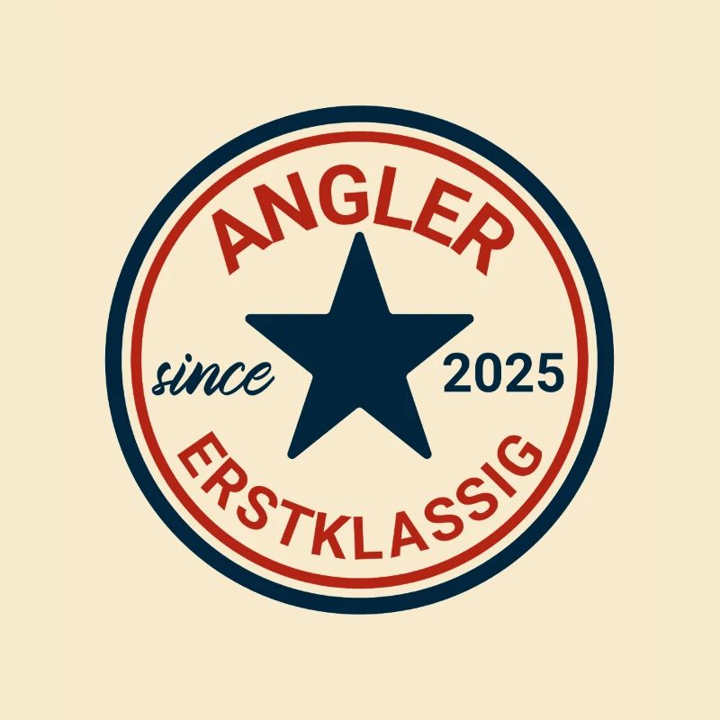 Vintage Angler Sternzeichen Design