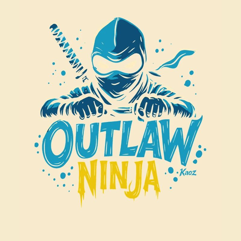 Conception de dessin animé ninja hors-la-loi