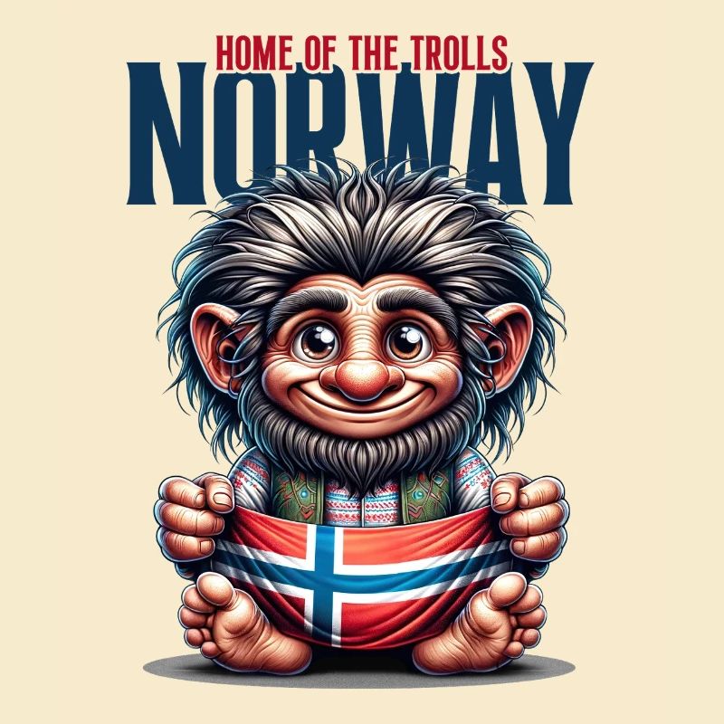 Norwegian Troll with Flag