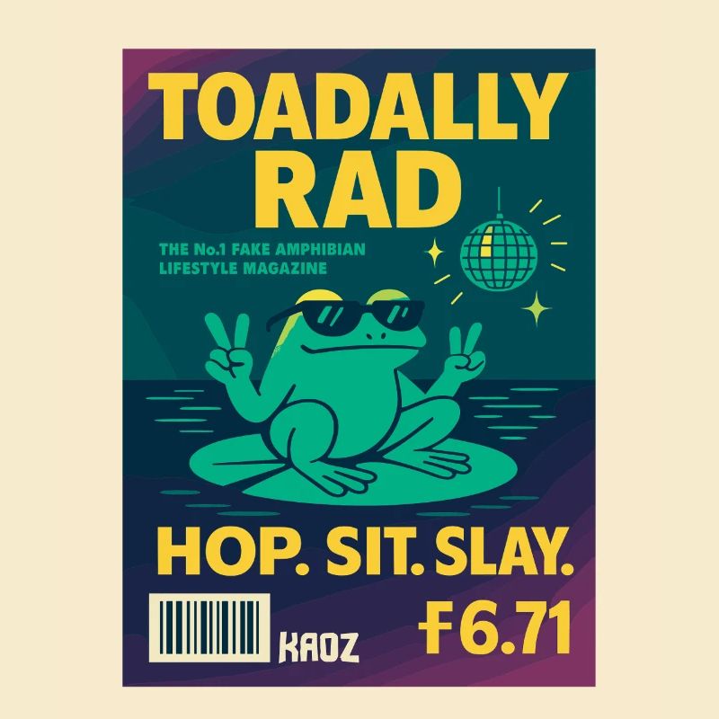 Toadally Rad Disco Frog Magazine