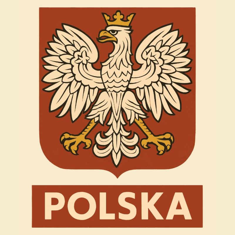 Polish White Eagle Vintage Heraldic Emblem