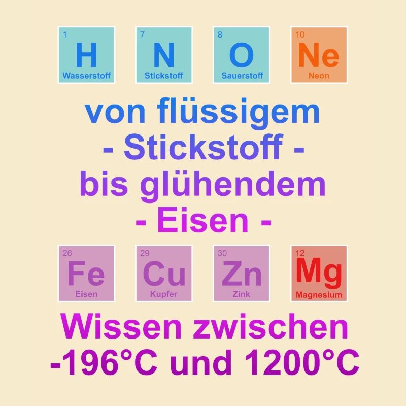 Unispruch "auf Temperatur" Geschenk, Studenten
