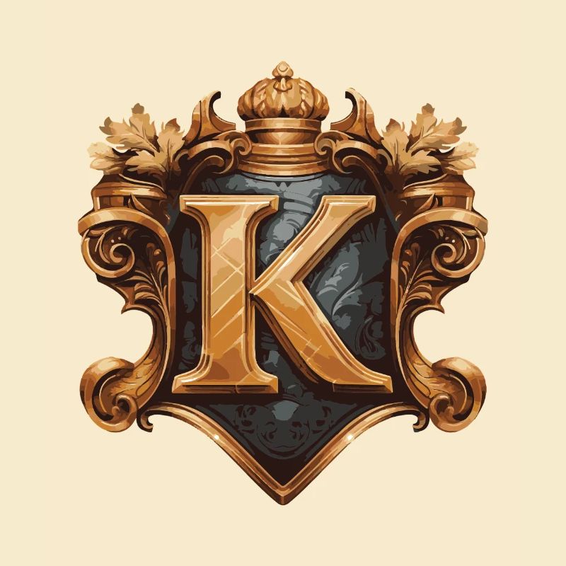 K Buchstabe Name Krone