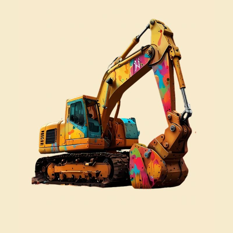 Color explosive excavator