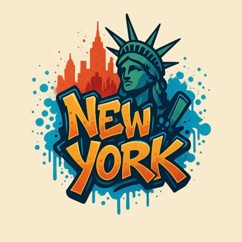New York Graffiti Skyline