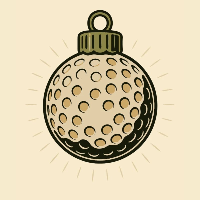 Lustiges Golf-Weihnachtskugel-Design