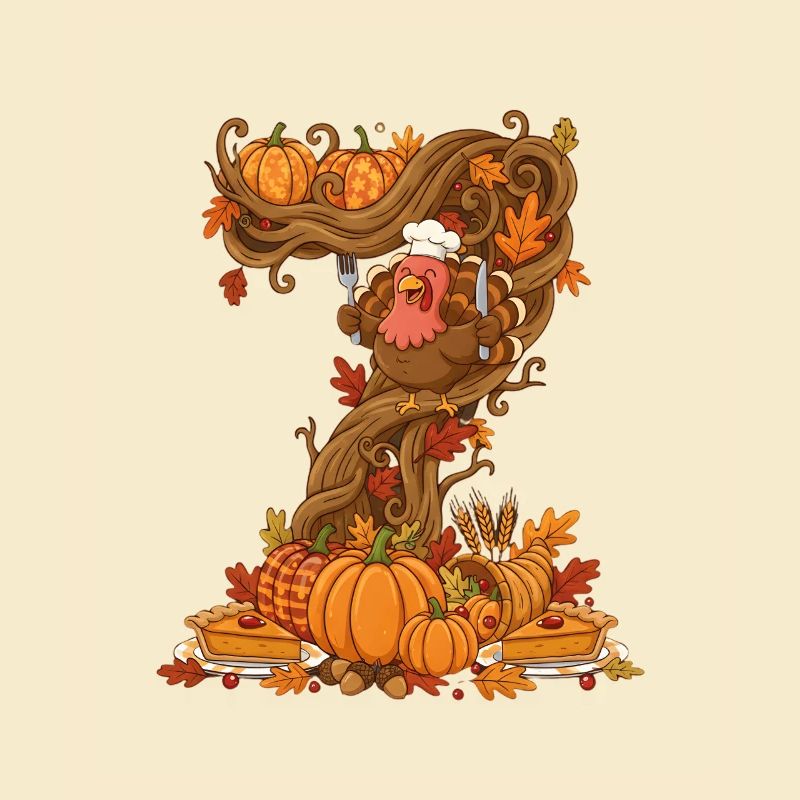 Autumn Harvest Turkey on Twisted Tree