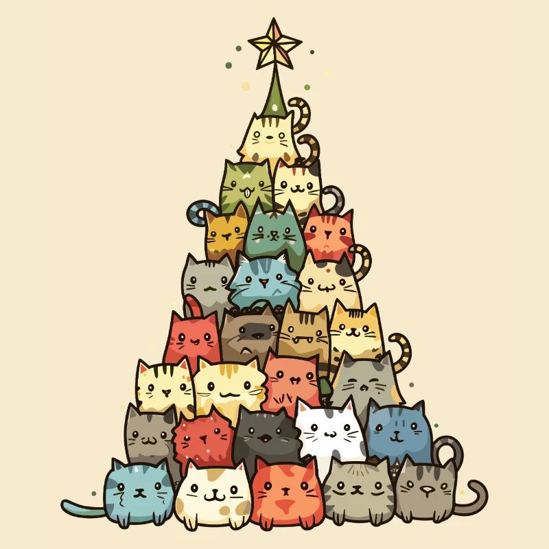 Cats Christmas Tree
