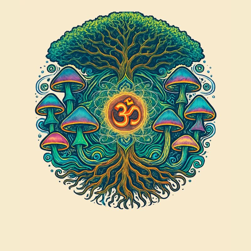 Goa Trance Arbre de Vie Champignons
