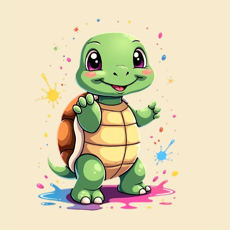 Schildkröte Farbspritzer Spaß