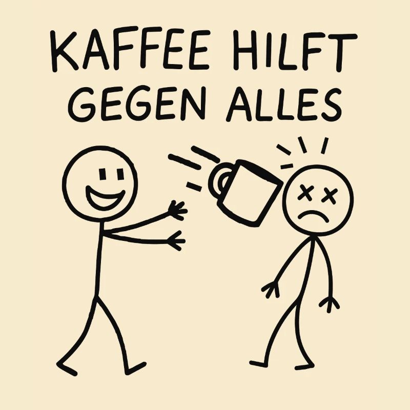 Coffee helps against everything stick figure