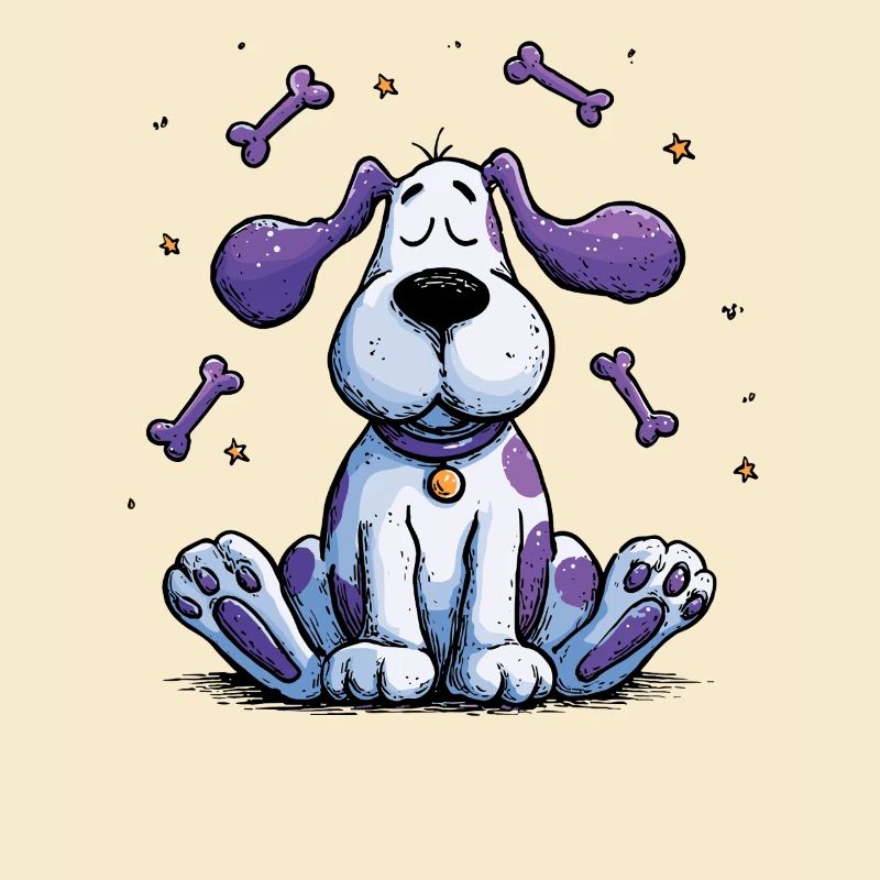 Space Dog with Bone Star