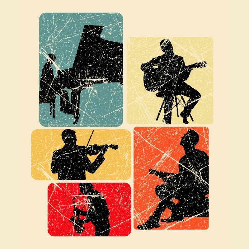 Music Silhouettes Collage