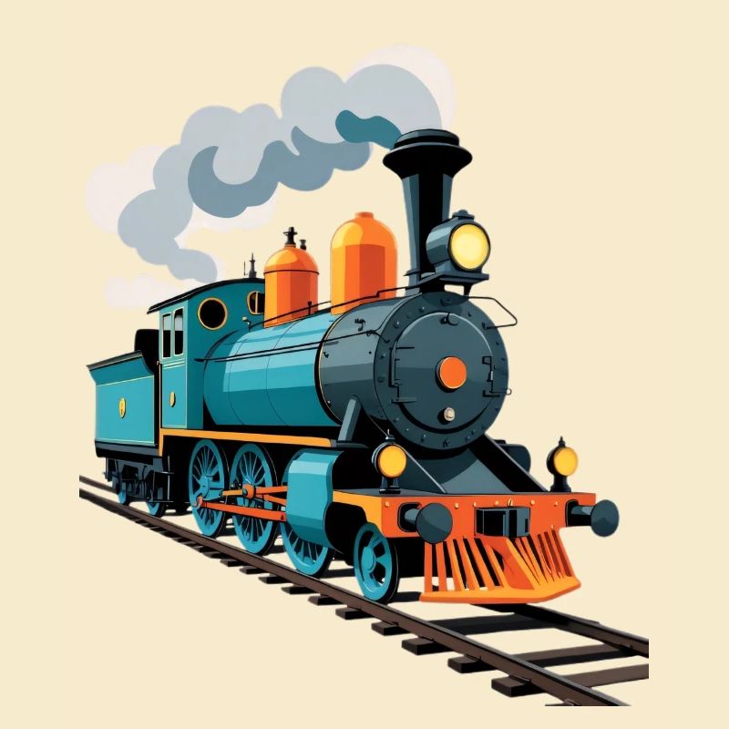 Dampflok Farbexplosion