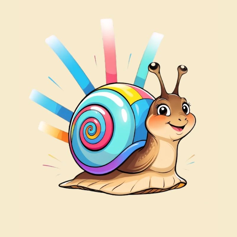 Regenbogen-Schnecke Farbexplosion