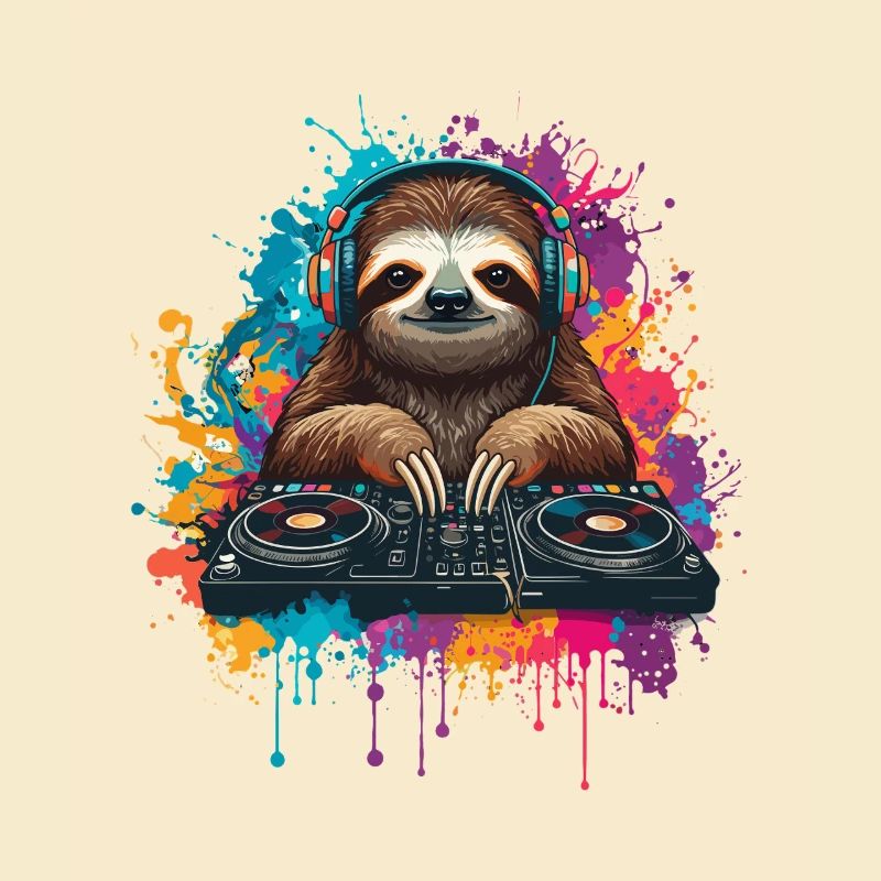 Sloth at the mixing desk