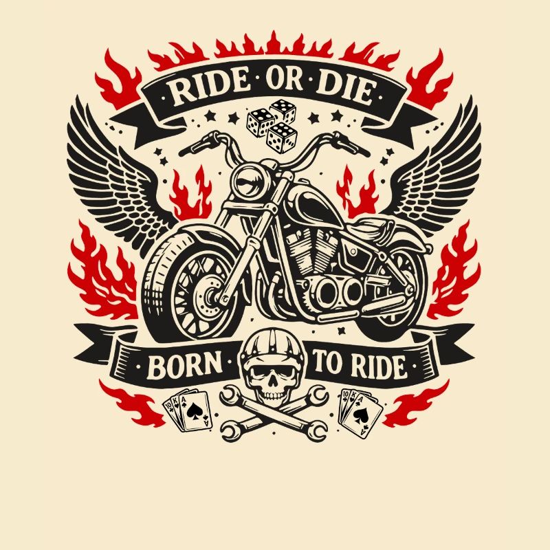 RIDE OR DIE | Biker Flames Gift