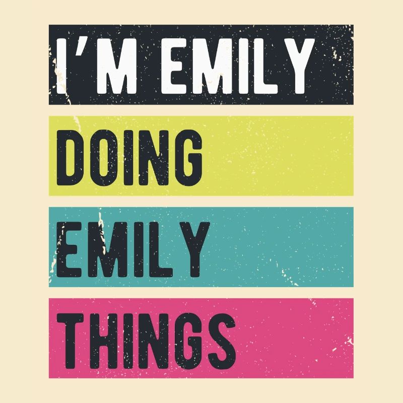 Ich bin Emily Mache Emily Dinge Retrofarben