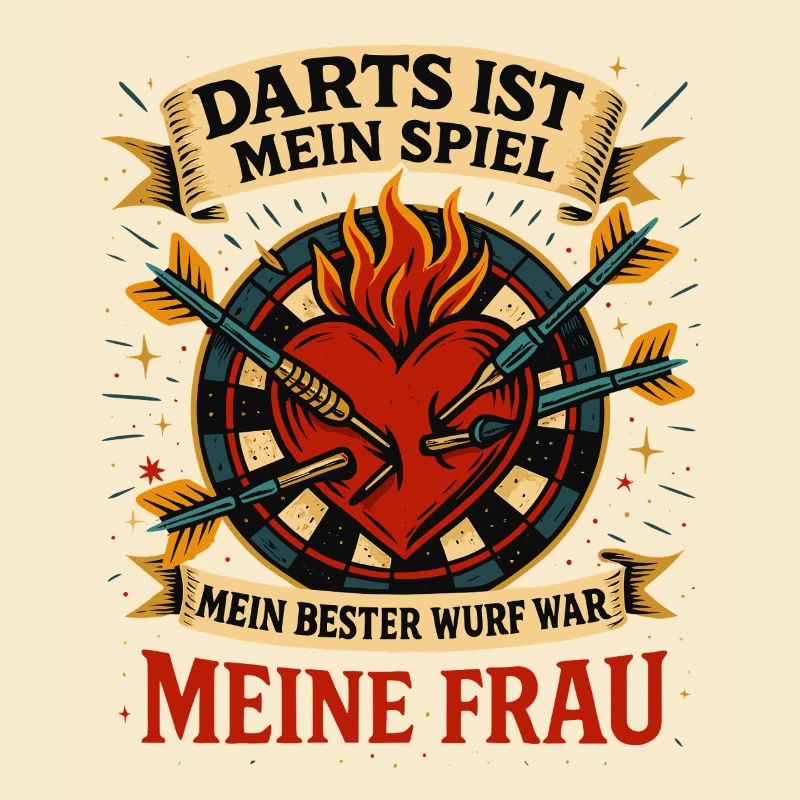 Darts Liebe Ehefrau, mein bester Wurf Herz Spruch