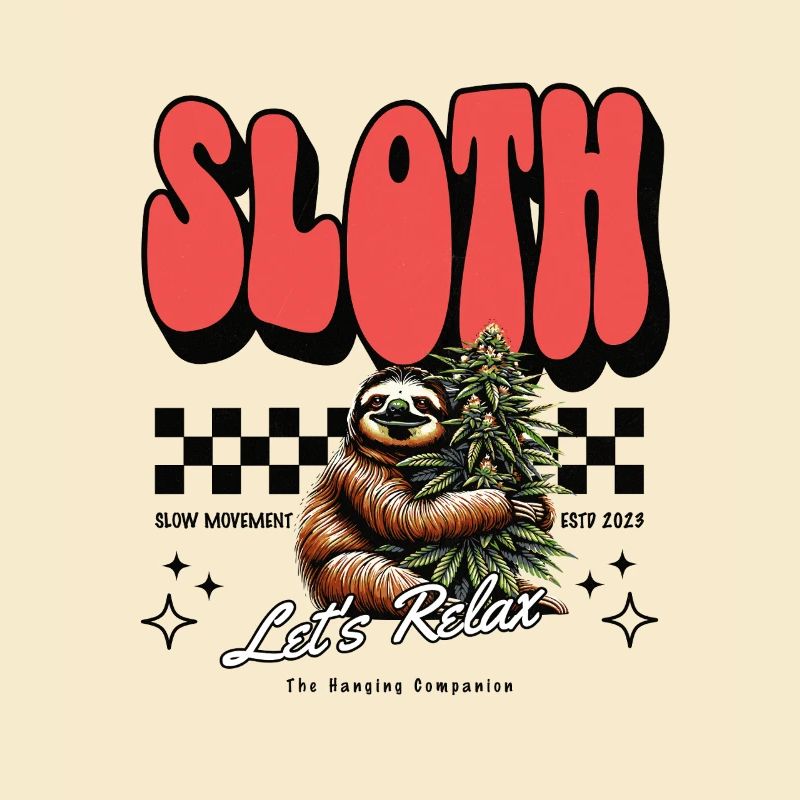 Sloth Relax – Chill Pattern Cannabis défectueux
