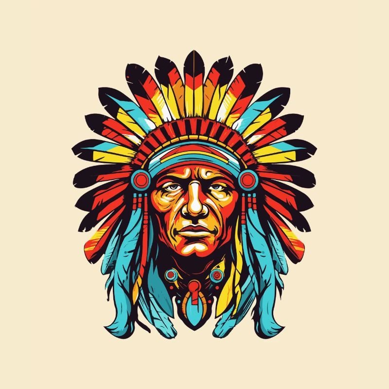 Indianer Häuptling Comic