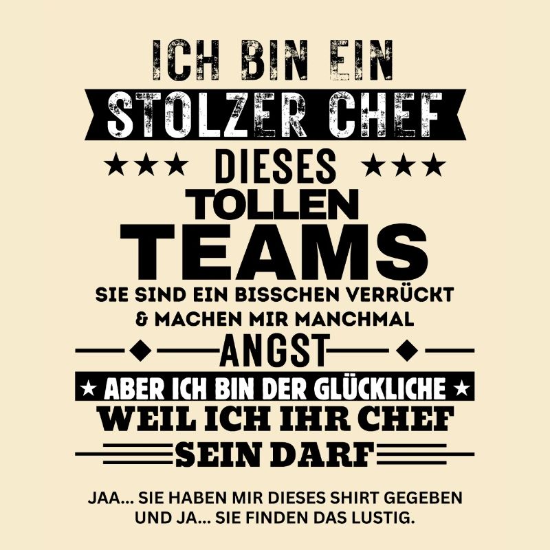 Stolzer Chef dieses tollen Teams