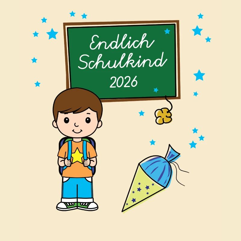 Endlich Schulkind 2026 Einschulung Schule Anfang