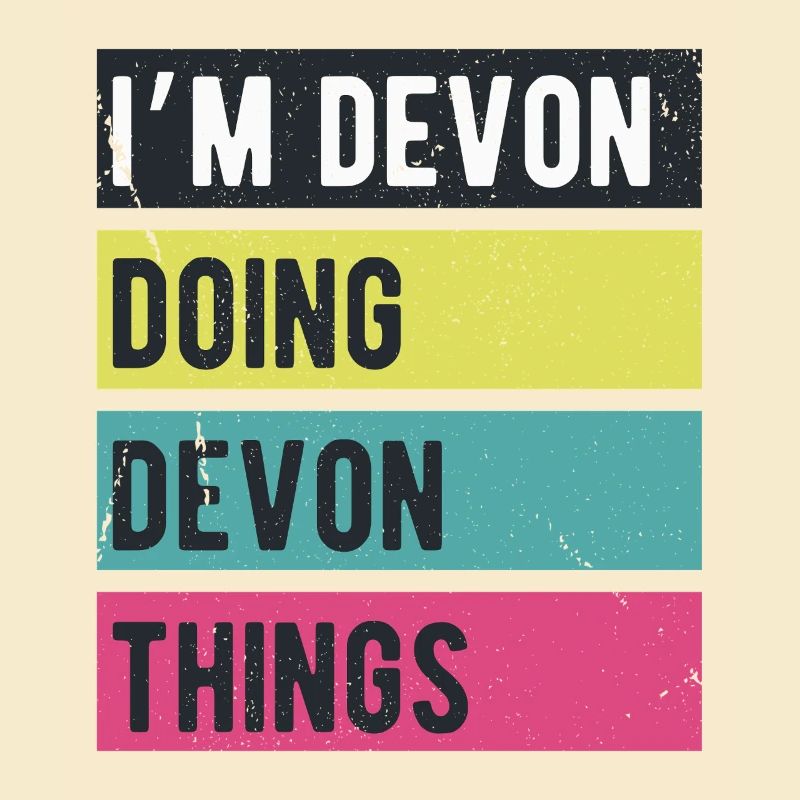 Ich bin Devon und mache Devon-Dinge in Retro-Farben