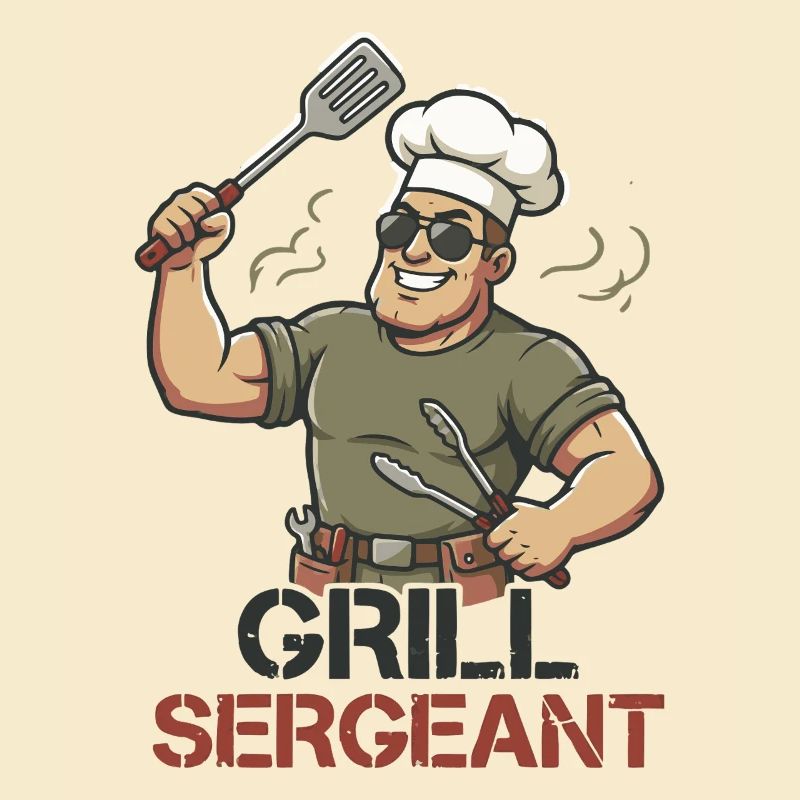 Grill Sergeant Funny BBQ Grill Chef