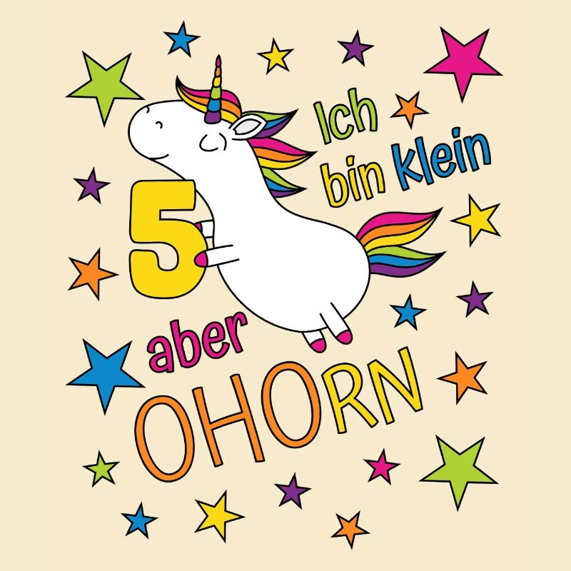 5 Jahre Mädchen Einhorn Ich bin klein aber ohorn