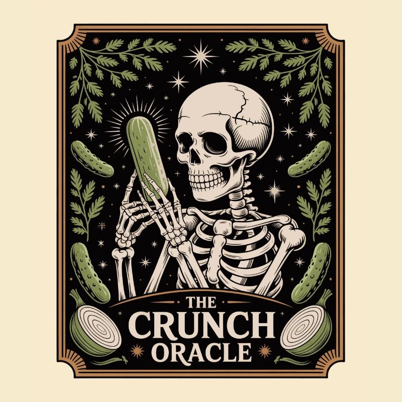 Le croquant squelette d’oracle avec humour concombre