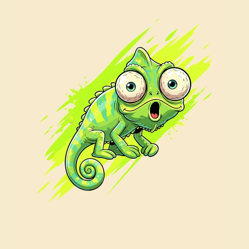 Neon Chamäleon Spritzer