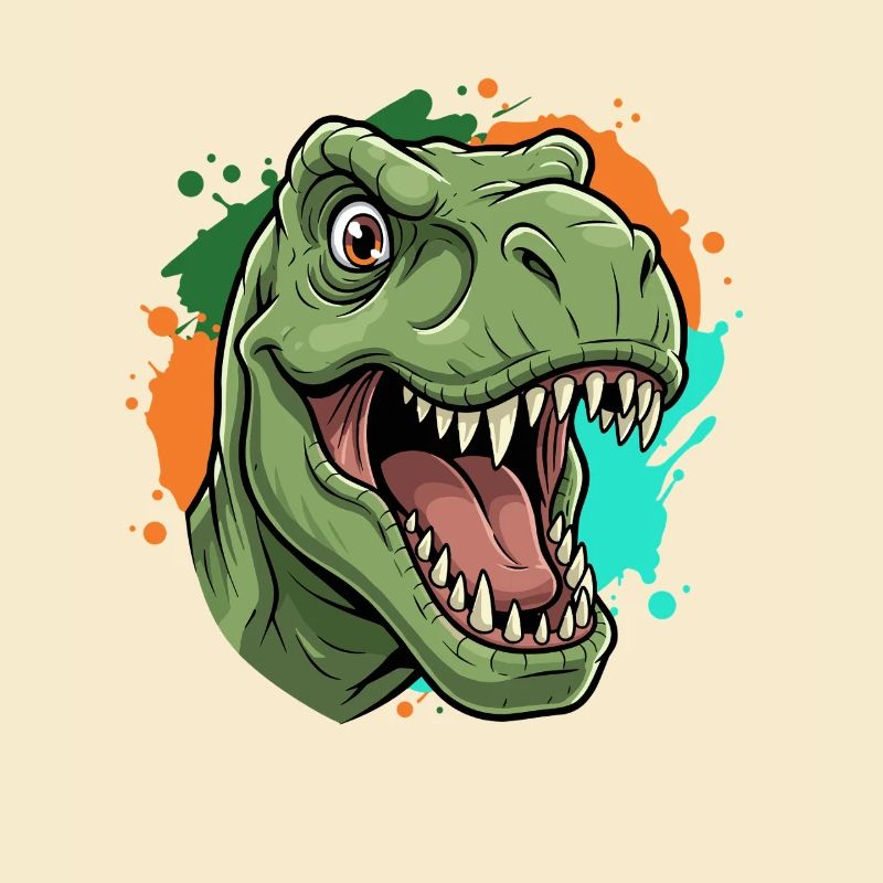 Impression néon T-Rex Paint Splash