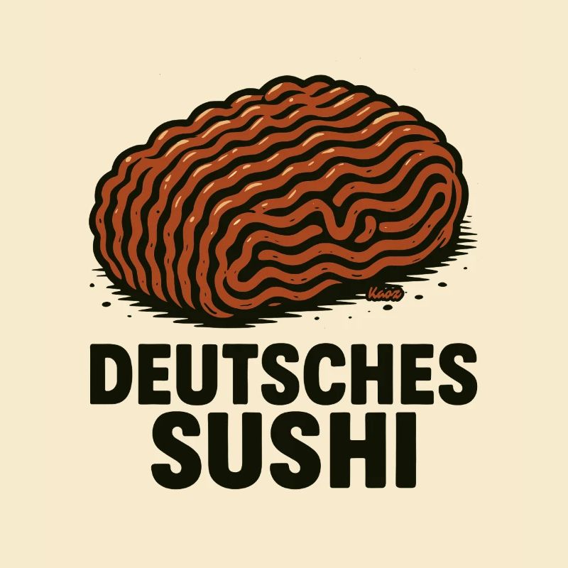 Deutsches Sushi  Hackfleisch Mett 