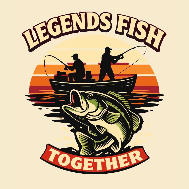 Légendes Pêchant ensemble Perche