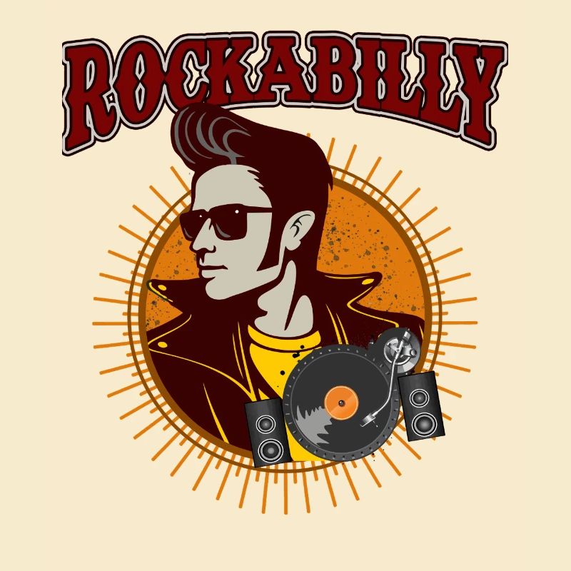 Graphique de vinyle de musique rétro rockabilly